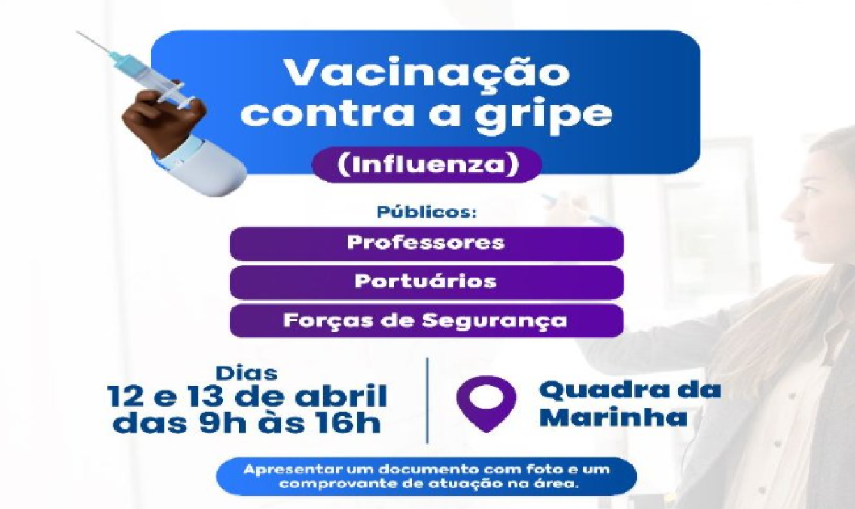 Campanha de vacinação contra a gripe começa nesta terça-feira em São Sebastião